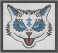 Sassy Cat Sugar/Day of the Dead Skull Cross Stitch Chart — PDF Download