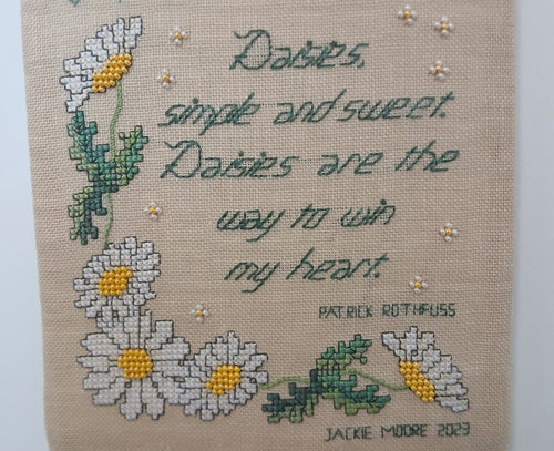 Beautiful Daisy Dreams Cross Stitch Band Sampler — PDF Pattern Download