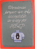 Christmas Jumper Christmas Card Cross Stitch Pattern — PDF Download