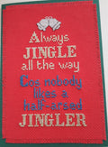 Jingle All the Way Christmas Card Cross Stitch Pattern — PDF Download