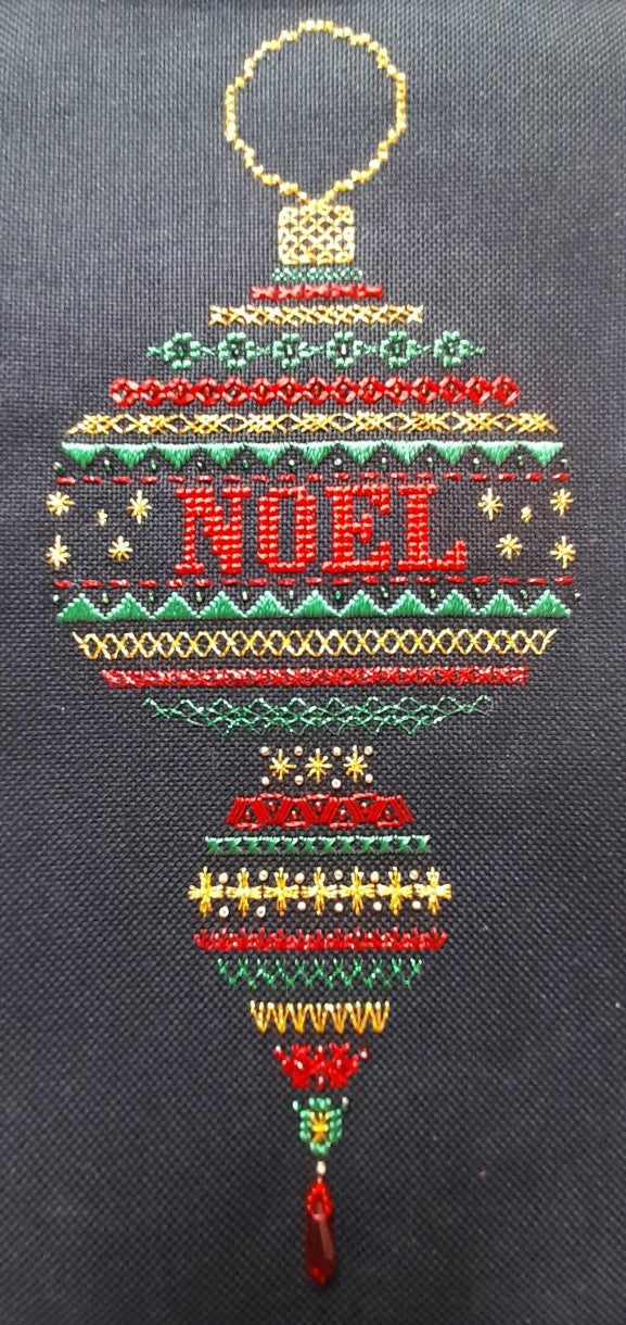 Shaped Bauble Design Beaded Christmas Band Sampler Pattern — PDF Download