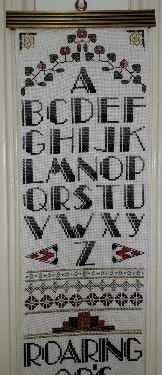 Glitz and Glamour Art Deco Cross Stitch Band Sampler — PDF Pattern Download