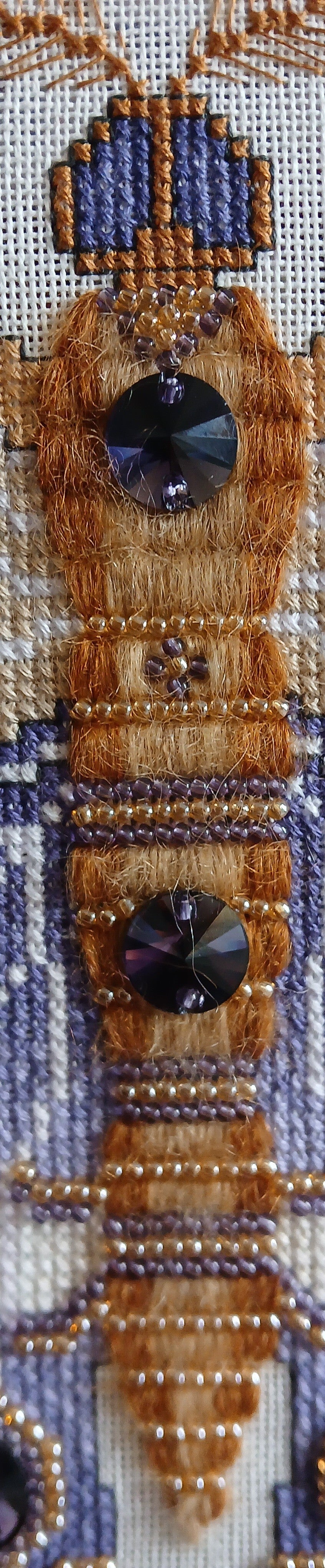 Crystal Majesty Moth Cross Stitch Chart — Fantasy Jewel Tones PDF Pattern Download