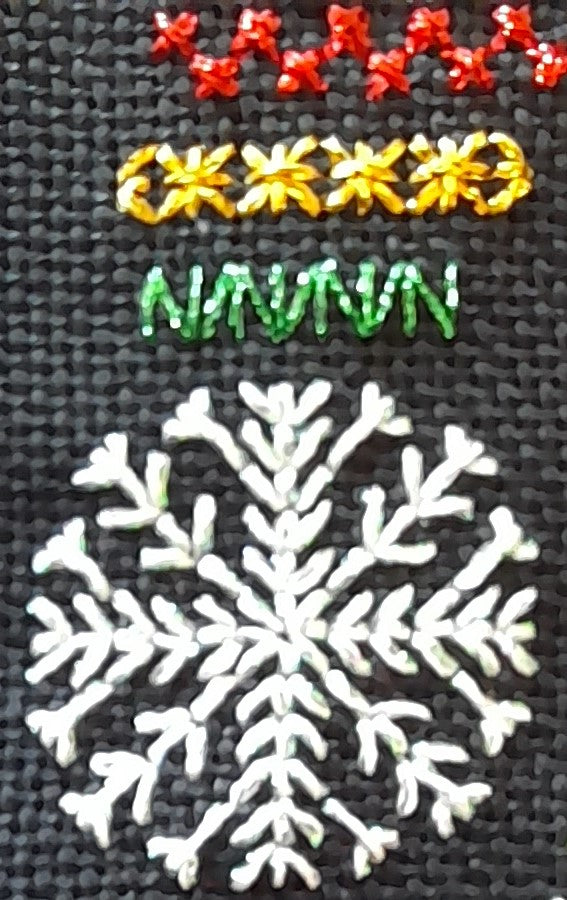 Santa Hat Design Beaded Christmas Band Sampler Pattern — PDF Download