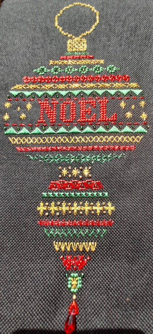 Shaped Bauble Design Beaded Christmas Band Sampler Pattern — PDF Download