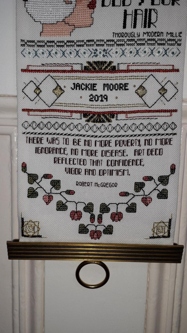 Glitz and Glamour Art Deco Cross Stitch Band Sampler — PDF Pattern Download