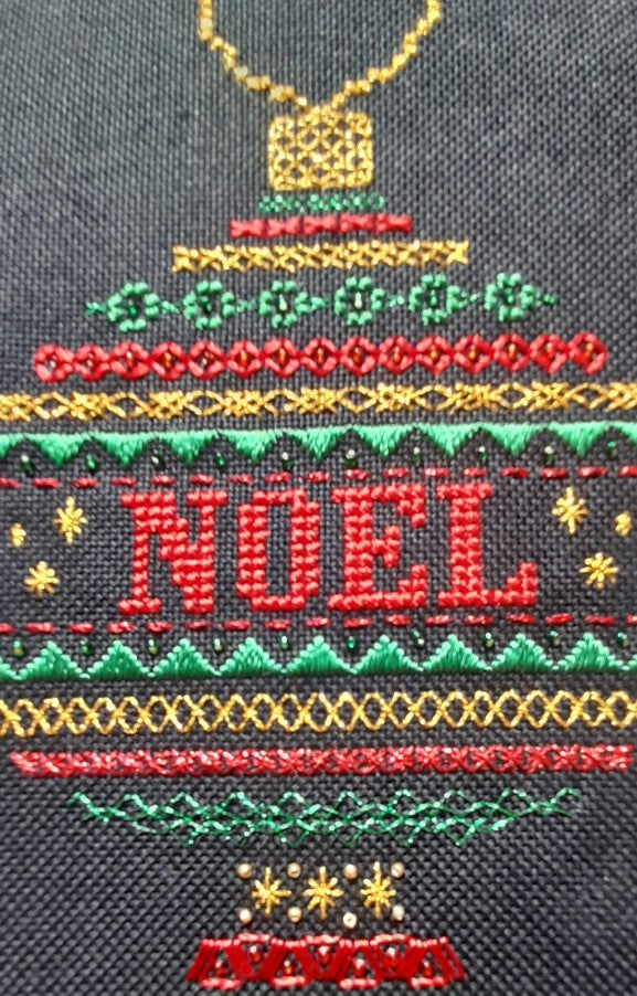 Shaped Bauble Design Beaded Christmas Band Sampler Pattern — PDF Download