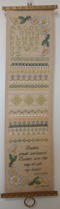 Beautiful Daisy Dreams Cross Stitch Band Sampler — PDF Pattern Download