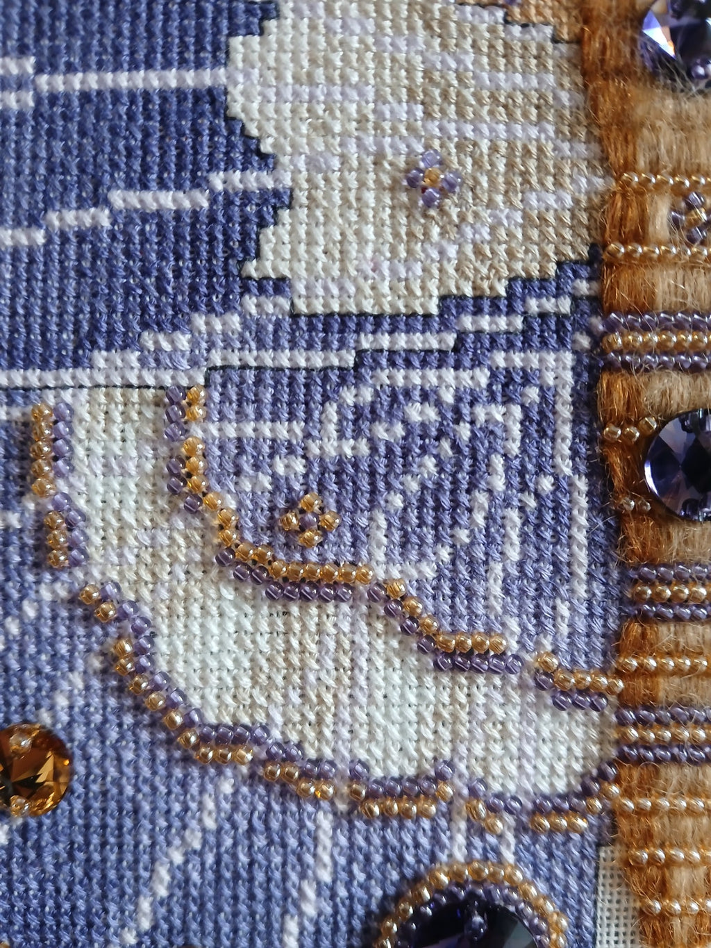Crystal Majesty Moth Cross Stitch Chart — Fantasy Jewel Tones PDF Pattern Download
