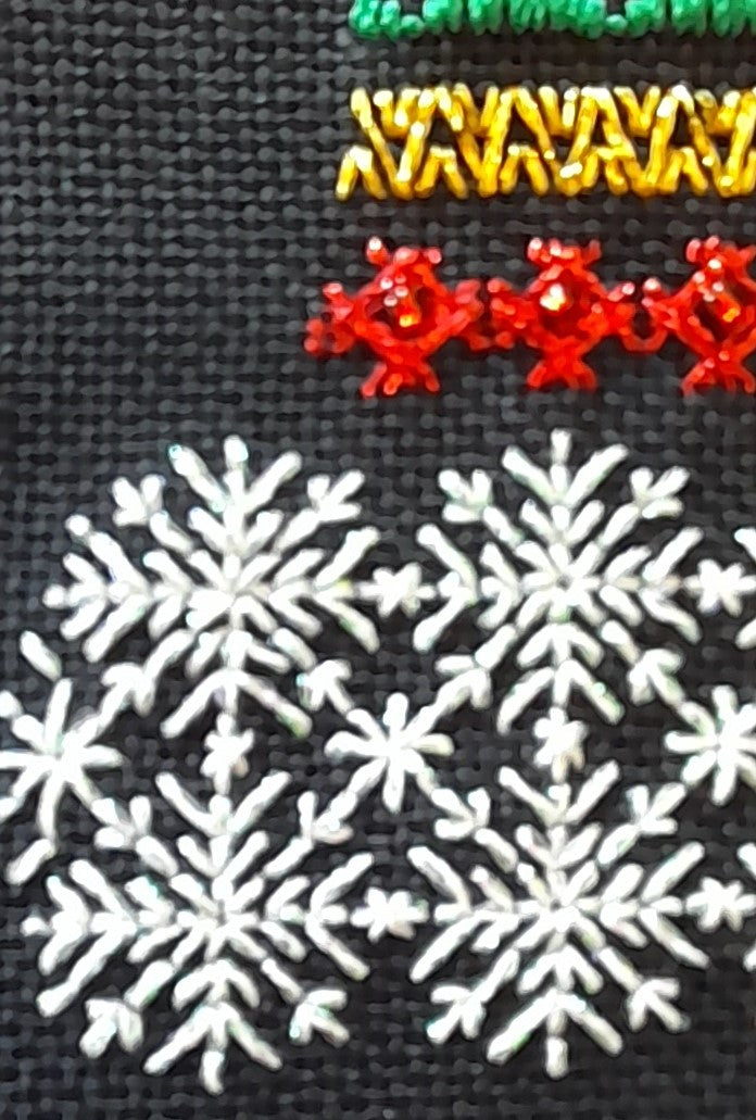 Santa Hat Design Beaded Christmas Band Sampler Pattern — PDF Download