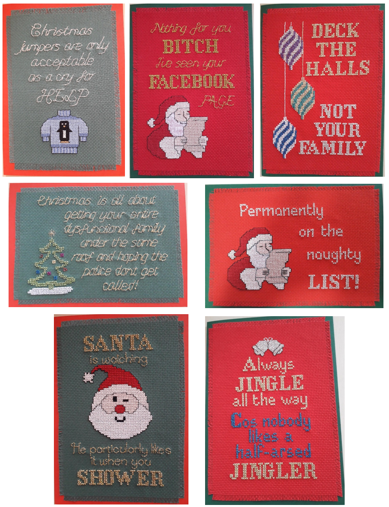 Special Offer — All 7 Christmas Card PDF Cross Stitch Patterns for the Price of 5