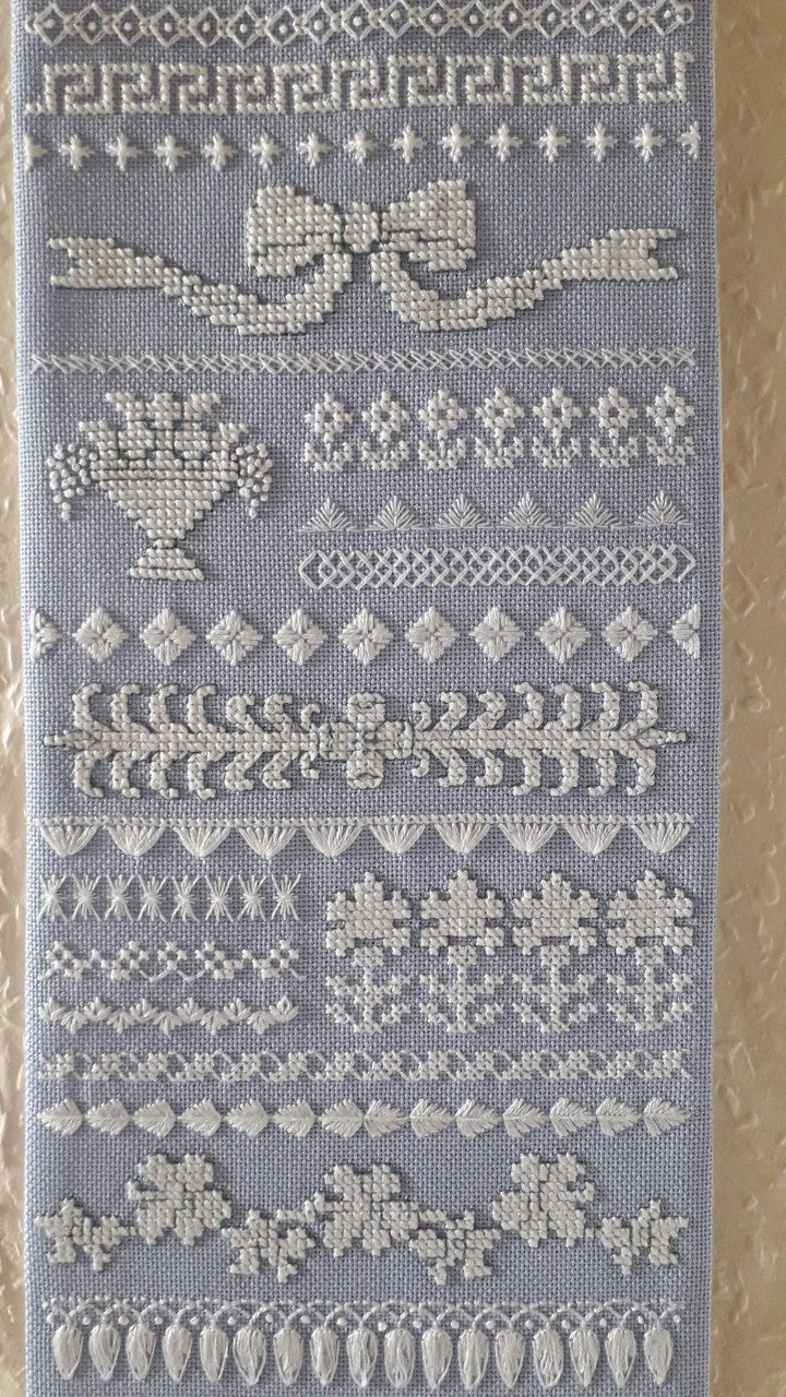Wedgwood Inspirations Banded Sampler Cross Stitch & Embroidery Chart — PDF Download