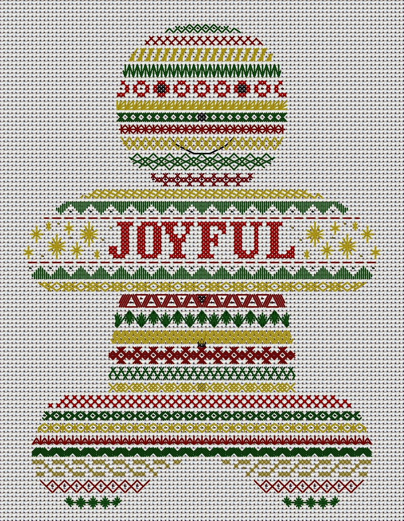 Gingerbread Man Design Beaded Christmas Band Sampler Pattern — PDF Download