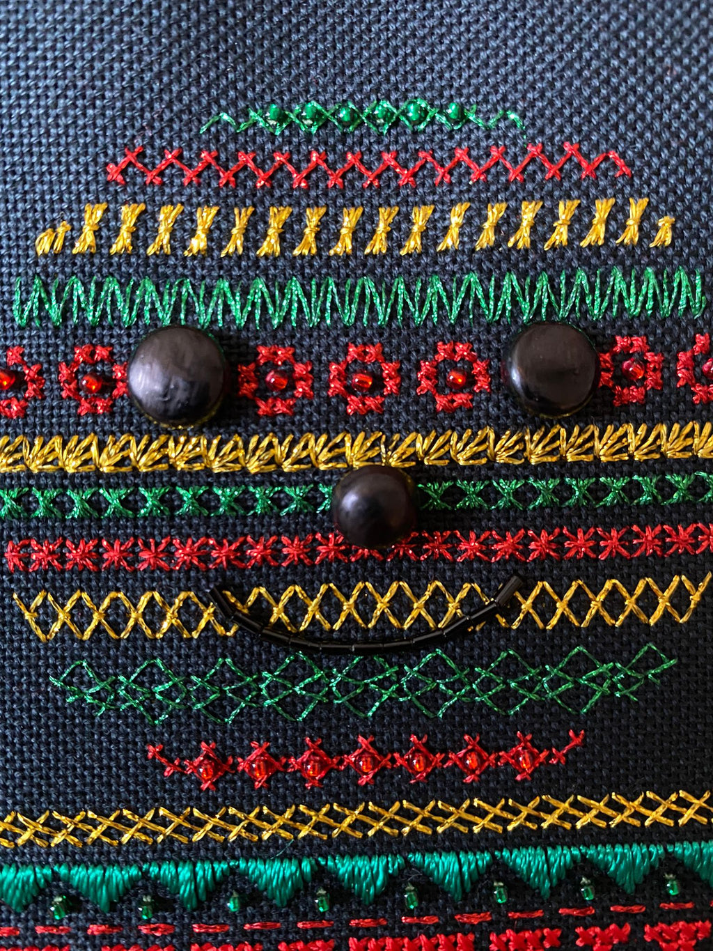 Gingerbread Man Design Beaded Christmas Band Sampler Pattern — PDF Download