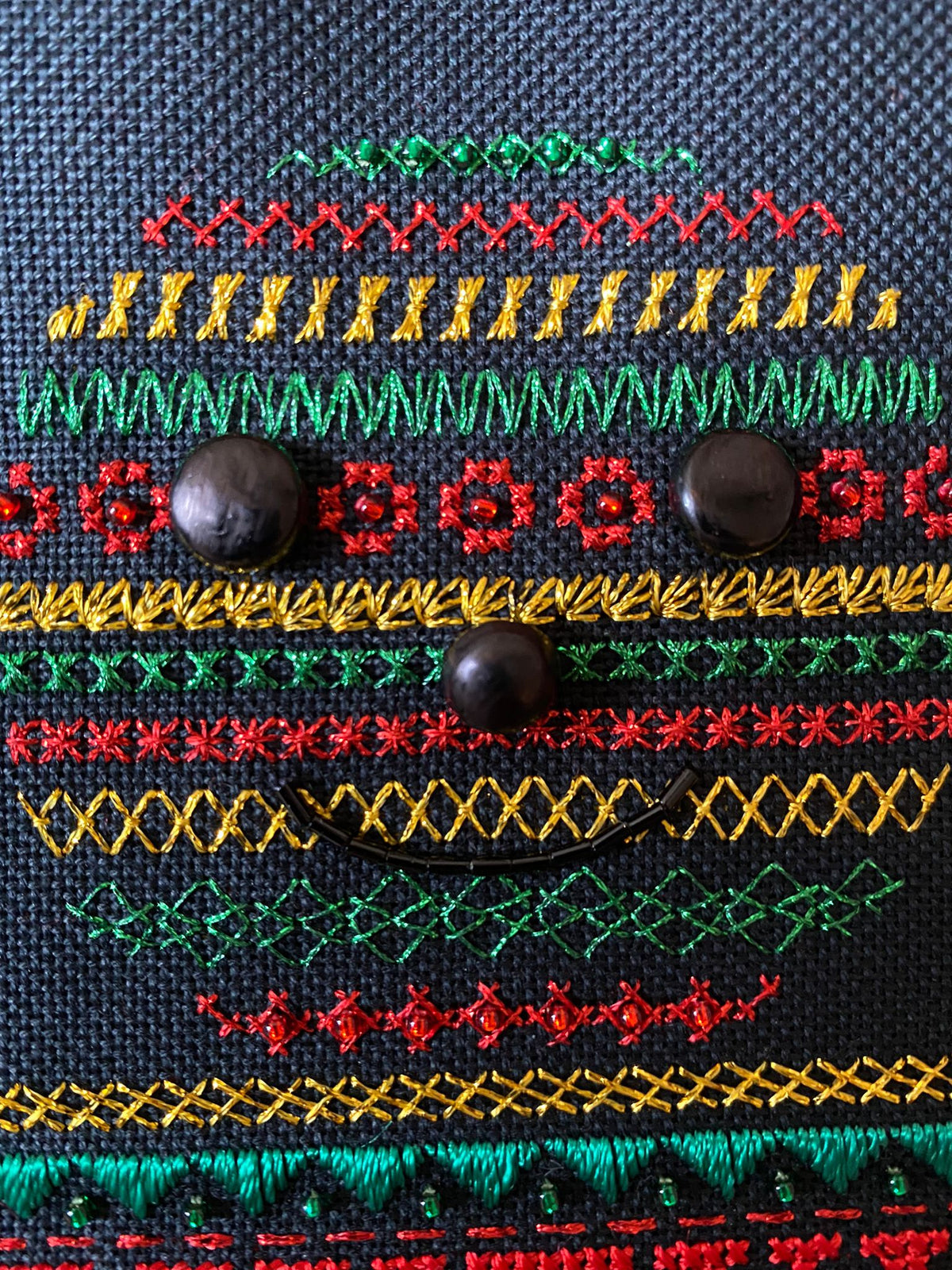 Gingerbread Man Design Beaded Christmas Band Sampler Pattern — PDF Download