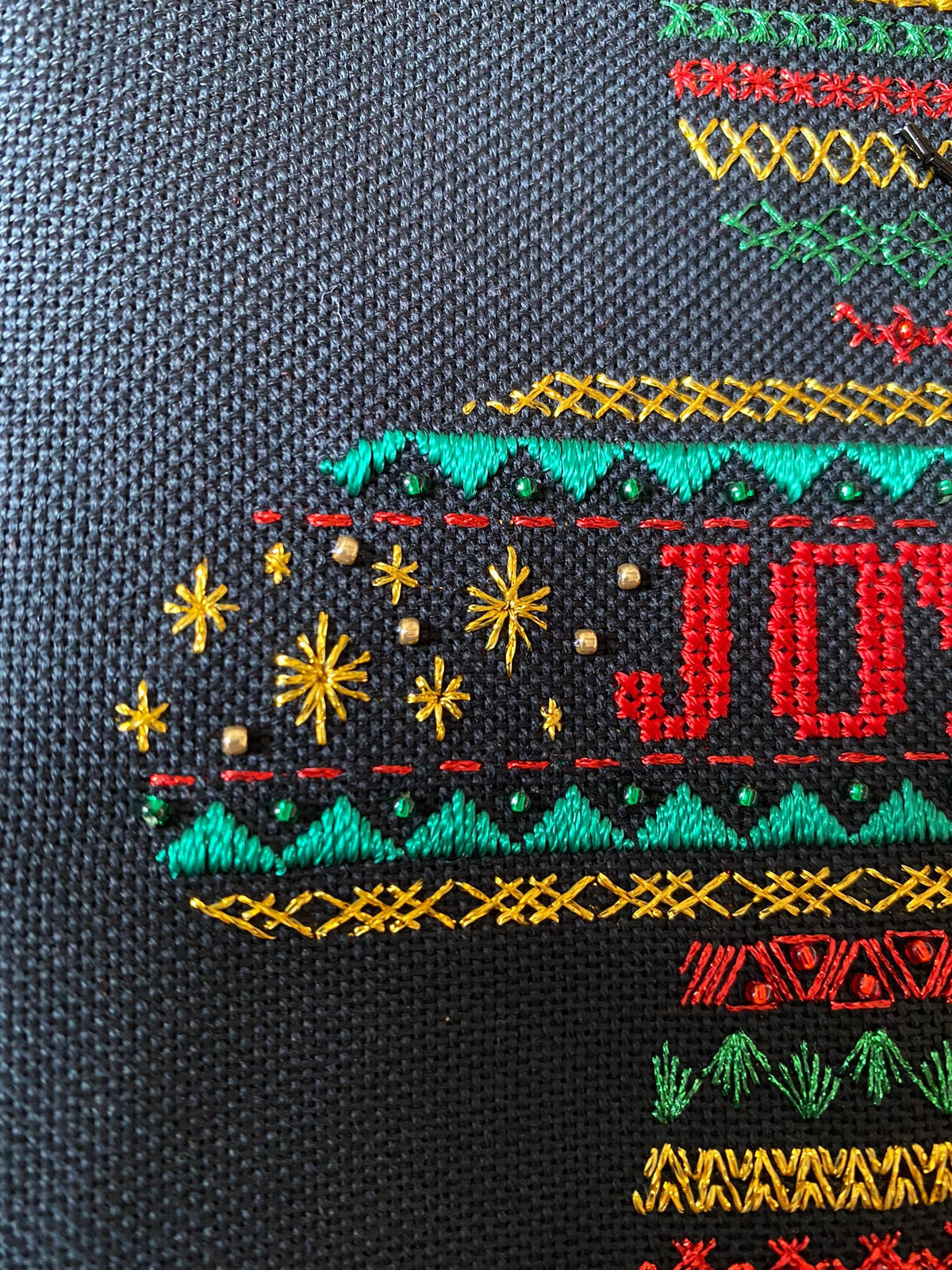 Gingerbread Man Design Beaded Christmas Band Sampler Pattern — PDF Download