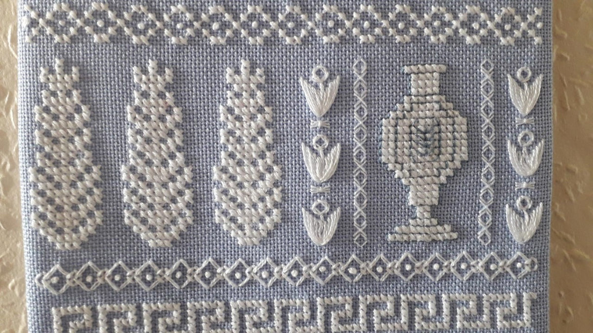 Wedgwood Inspirations Banded Sampler Cross Stitch & Embroidery Chart — PDF Download