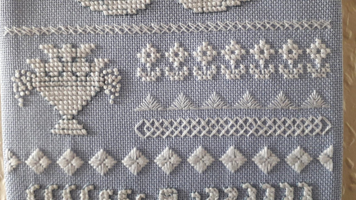 Wedgwood Inspirations Banded Sampler Cross Stitch & Embroidery Chart — PDF Download