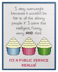 Stay Overweight — Cross Stitch Chart & Bead Pattern PDF Download