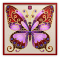 Ruby & Amethyst Jewelled Fantasy Butterfly Cross Stitch Chart — PDF Pattern Download