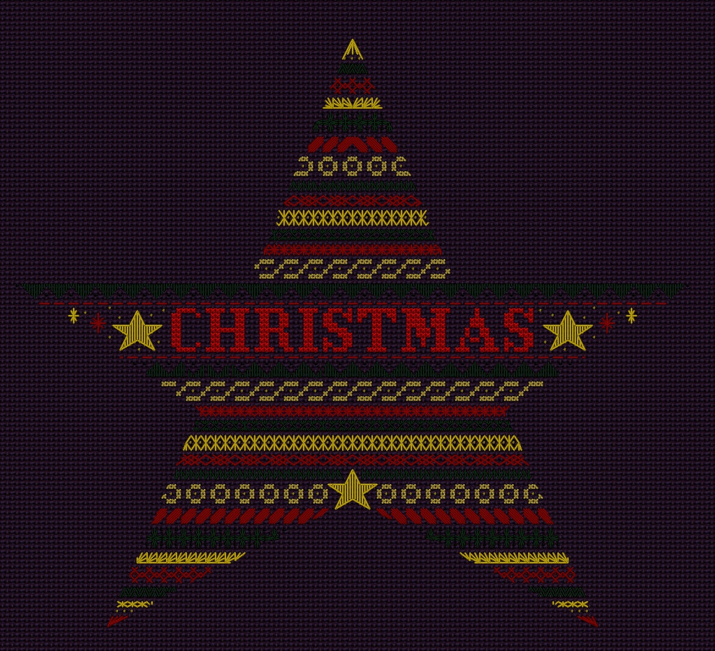 Star Design Beaded Christmas Band Sampler Pattern — PDF Download