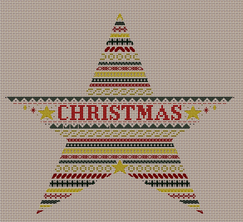 Star Design Beaded Christmas Band Sampler Pattern — PDF Download