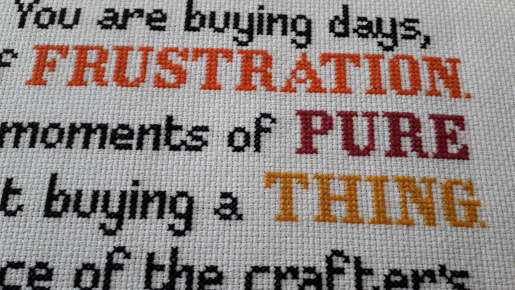 When You Buy From a Crafter — Cross Stitch Chart PDF Download