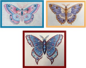 Crystal Moth Collection — All 3 Cross Stitch Charts PDF Bundle (Save 25%)