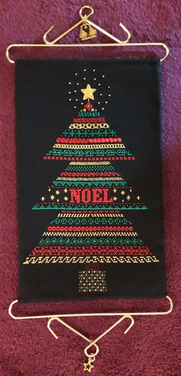 Christmas Tree Design Beaded Christmas Band Sampler Pattern — PDF Download