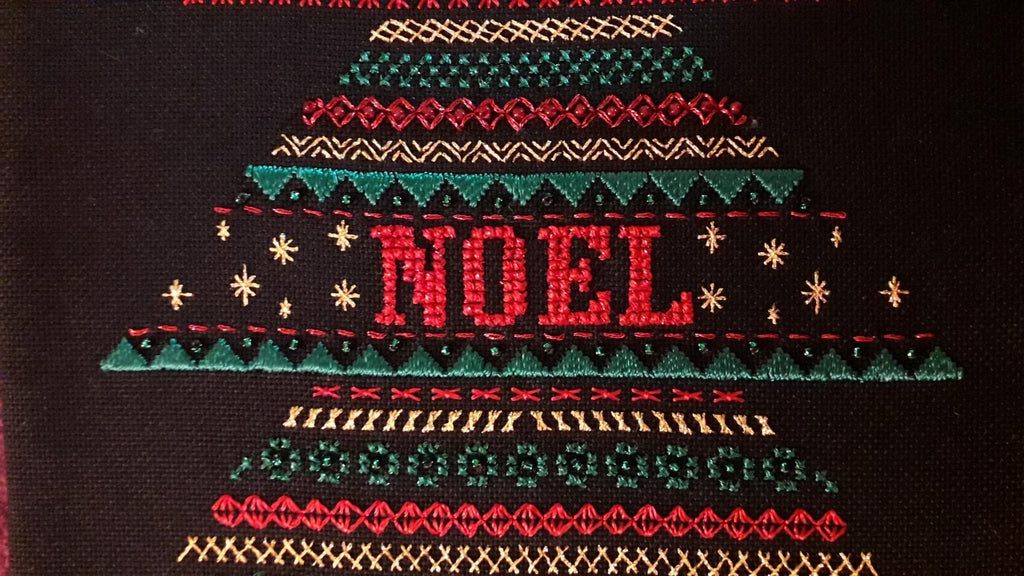 Christmas Tree Design Beaded Christmas Band Sampler Pattern — PDF Download