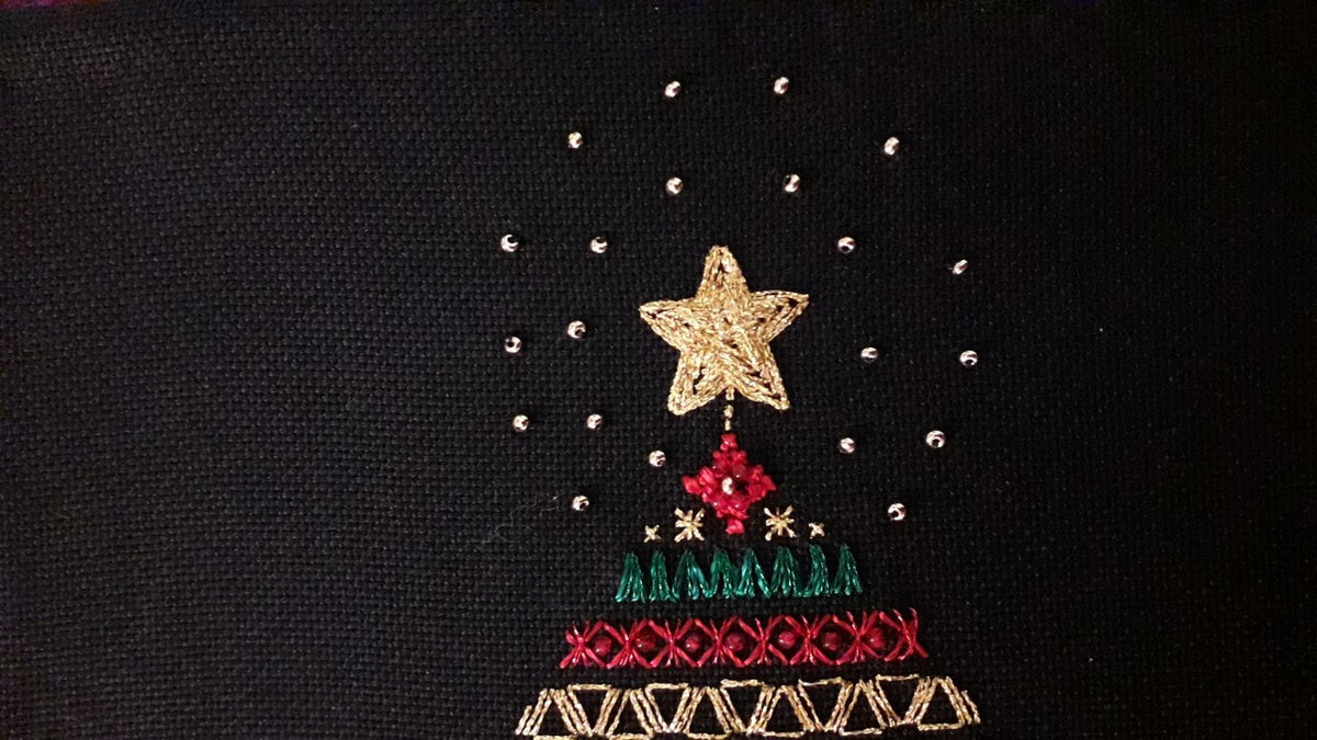 Christmas Tree Design Beaded Christmas Band Sampler Pattern — PDF Download