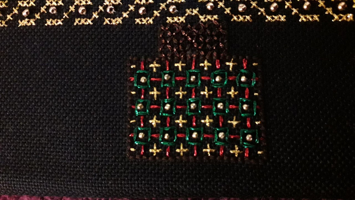 Christmas Tree Design Beaded Christmas Band Sampler Pattern — PDF Download